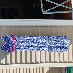 NWT Lilly Pulitzer Adorable Maxi Dress. Size Large Oyster Bay Blue